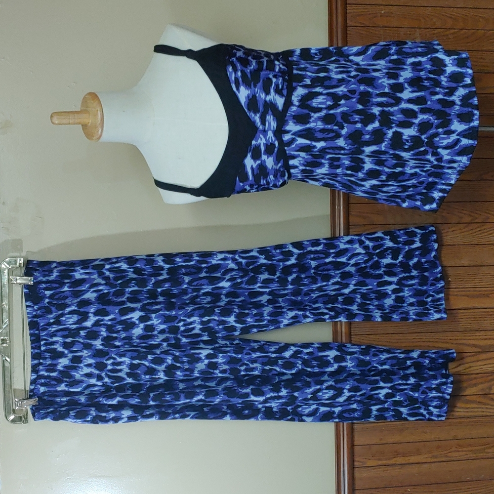 Leopard Print Sleeveless Pajama Set M - Picture 1 of 16